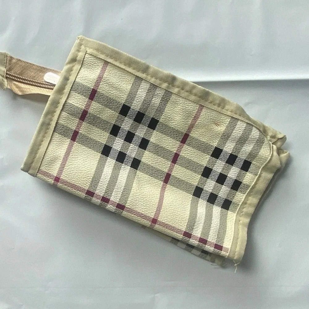 Designer Plaid Cosmetic Bag Pouch Clutch‎ Organizer
